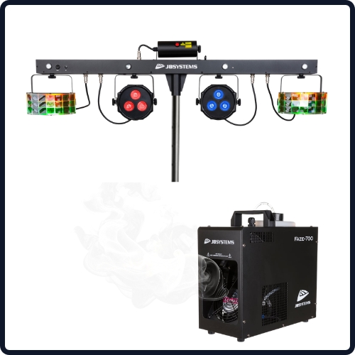 Pack lumière PartyBar et machine à brouillard